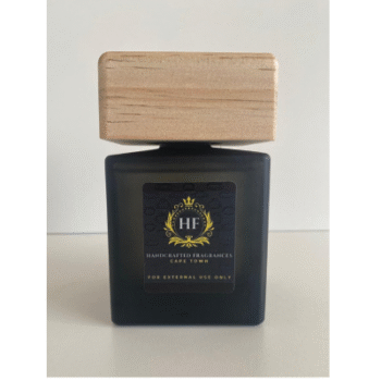Cube Black Frosted Diffuser with Wooden Top 200ml