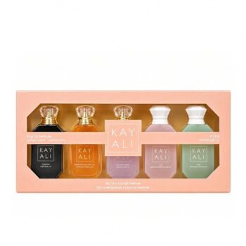 Kayali (Oudgasm Cafe Oud/Marrakesh/Vanilla Candy/Yum Pistachio/Yum Bougee Marshmallow) Set (5x30ml) (Peach Box)