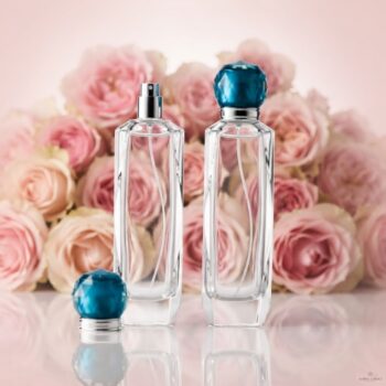 Ladies Tall Bottle With Round Turquoise Lid 100ml