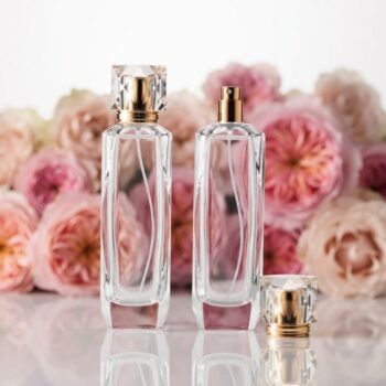 Ladies Tall Bottle With Gold Crystal Lid 100ml