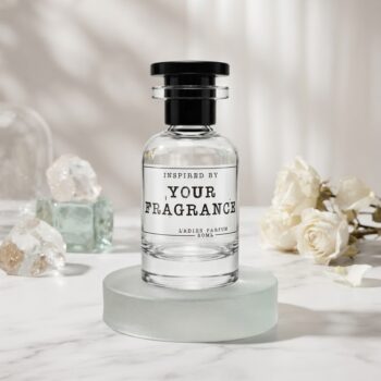 Unisex Cylinder Bottle With Black Lid 50ml